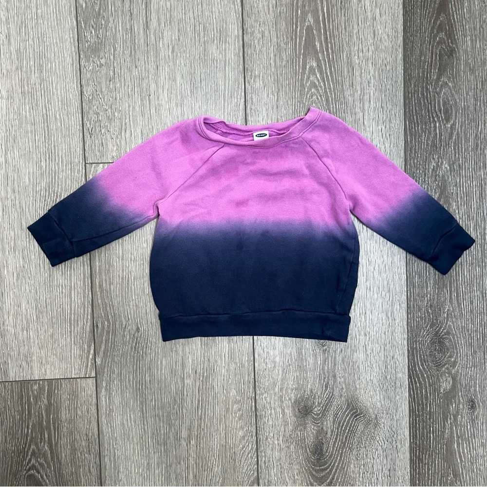OLD NAVY TIE DYE OMBRE CREWNECK PULLOVER SWEATSHIRT 12-18MO